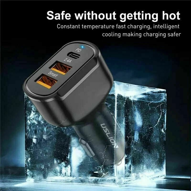 Fast Charge Adapter USB PD TypeC Car Charger 3