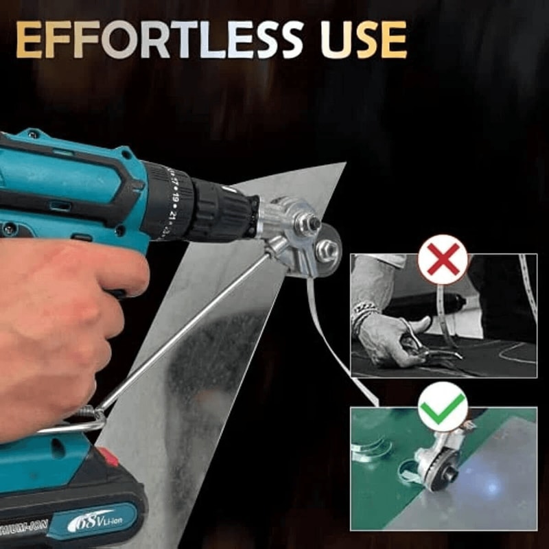 Metal Sheet Cutter Nibbler Saw Electric Drill Shears Plate Cutter Attachment 5