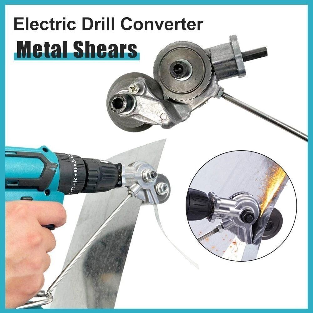 Metal Sheet Cutter Nibbler Saw Electric Drill Shears Plate Cutter Attachment 8