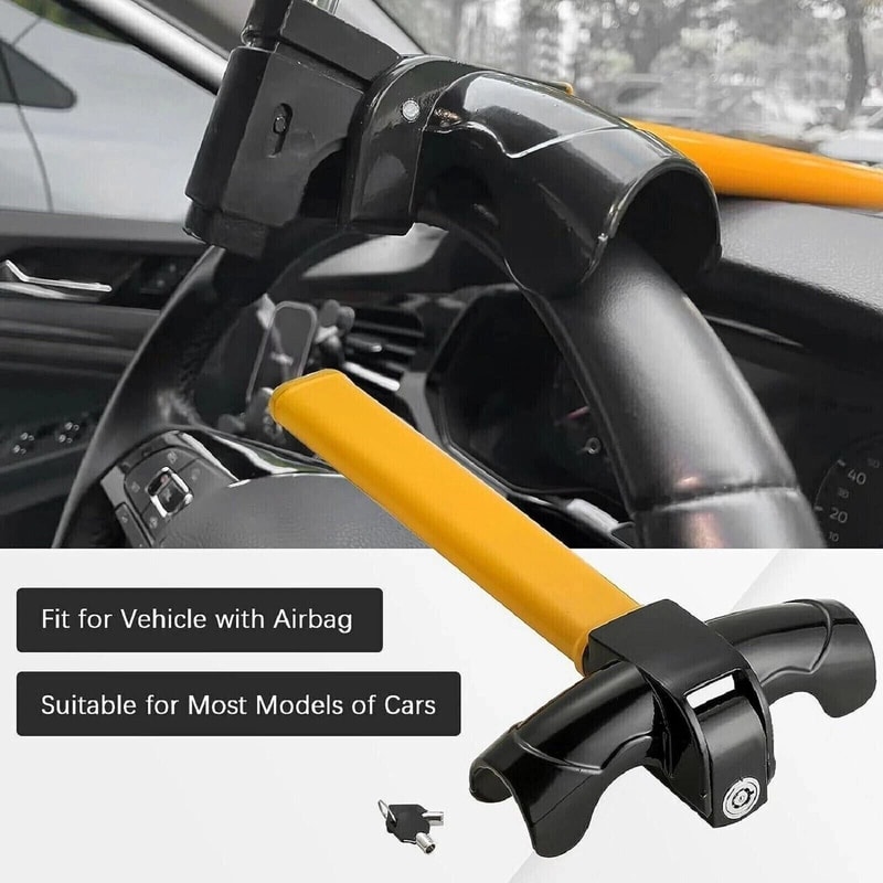 The Club Steering Wheel Lock Twin Hooks Anti Theft For Universal Car Van SUV 5