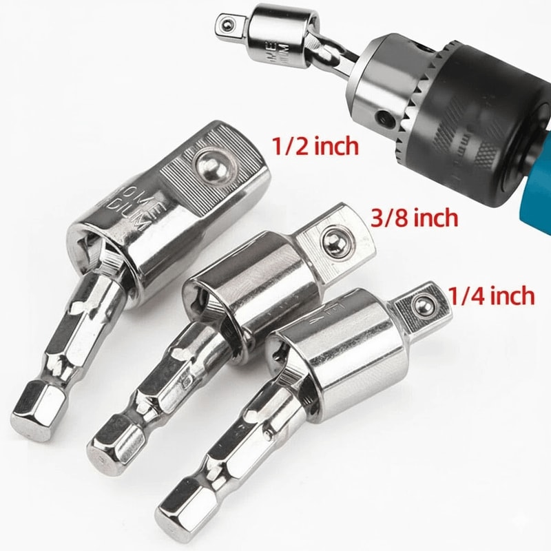 Hex Shank Socket Adapter Set For Impact Driver Drill 8