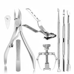 ingrown toenail tool kit, professional toe nail clipper set for pedicure and manicure
