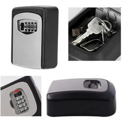 combination lockbox for house key, key lock box for outside, wall mounted & portable