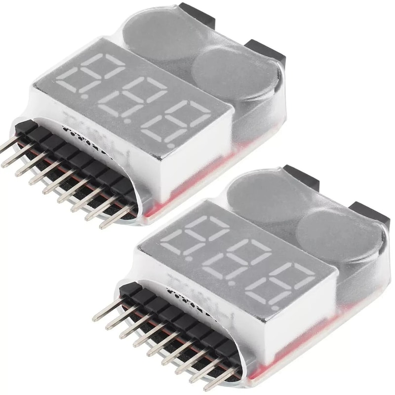 RC Alarm 1S8S Buzzer Indicator Lipo Battery Low Voltage Tester LED Checker 4