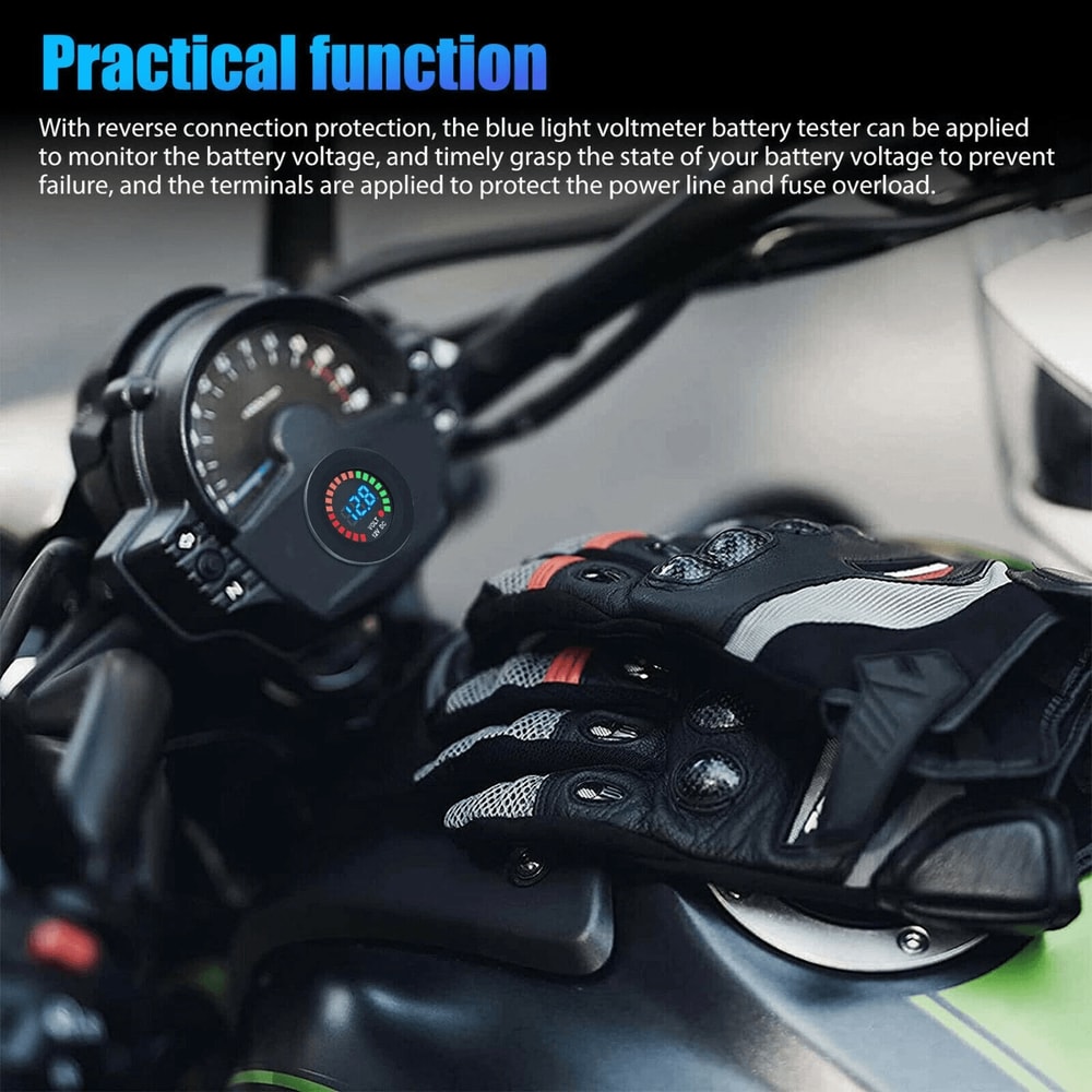 Waterproof LED Digital Voltmeter Voltage Meter Battery Gauge For Marine Car Boat 4