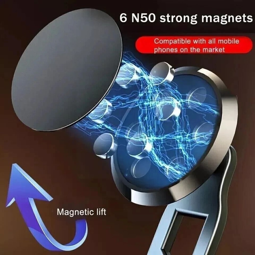 Magnetic Car Mount Holder Rotating Stand Universal Dashboard Cell Phone Mount 4