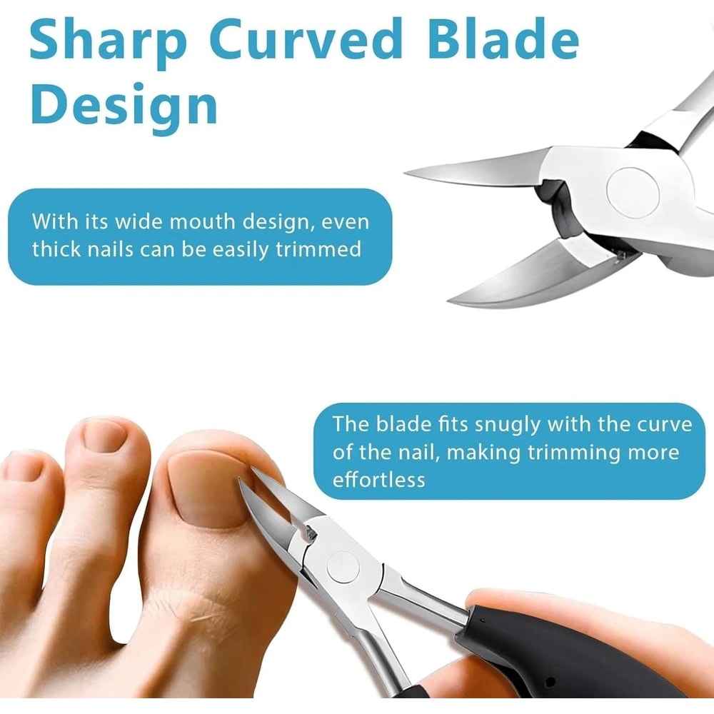 Heavy Duty Stainless Extra Large Toe Nail Clippers For Thick Hard Nails Cutter Durable Pedicure Too 5