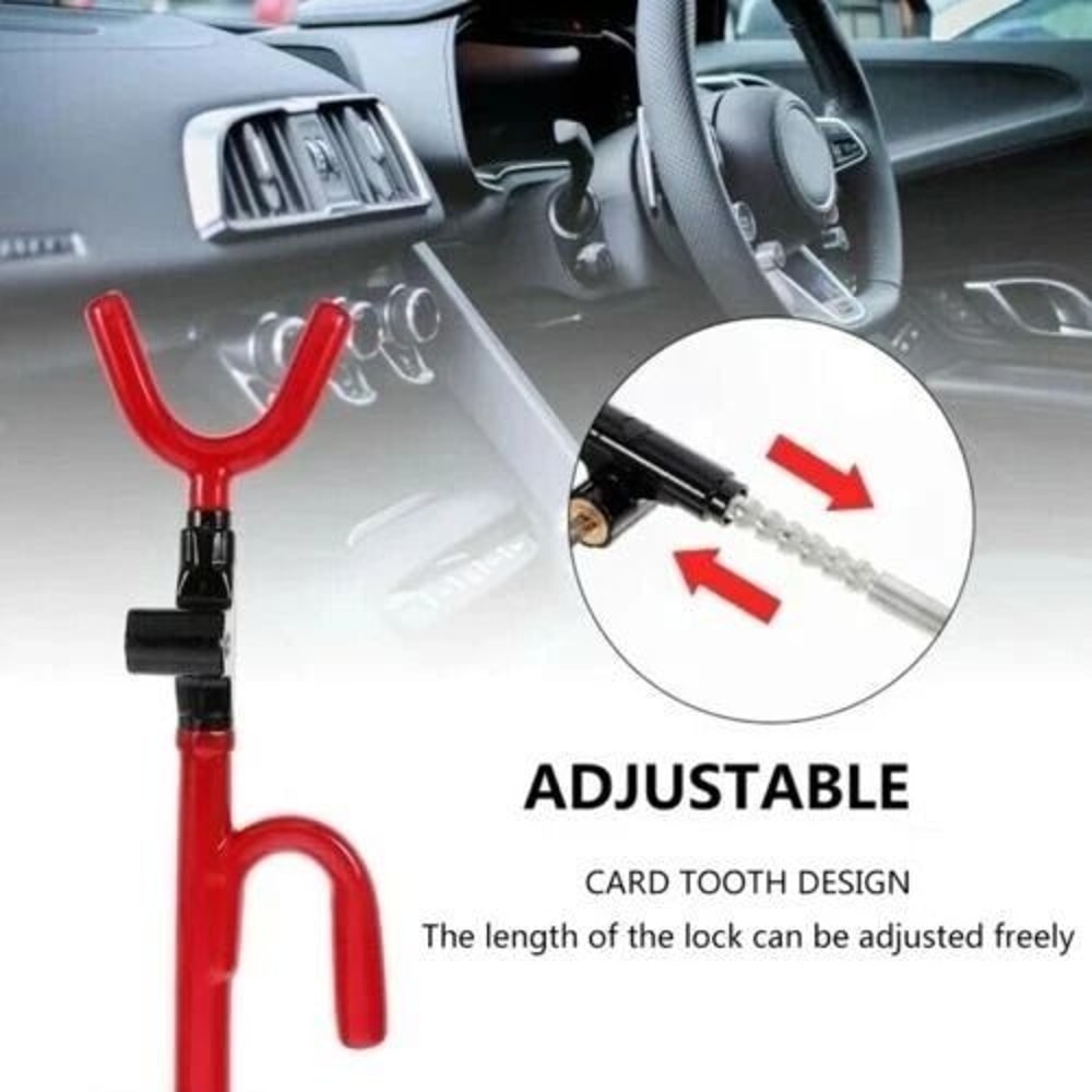 Anti Theft Steering Wheel Lock The Club Twin Hooks Universal For Car Van SUV Truck 5