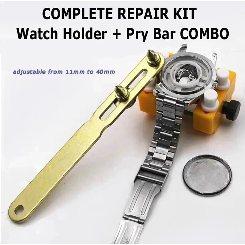 Watch Back Case Fixer OPENER Repair Tool Kit For Battery And Screw Cover Removal 9