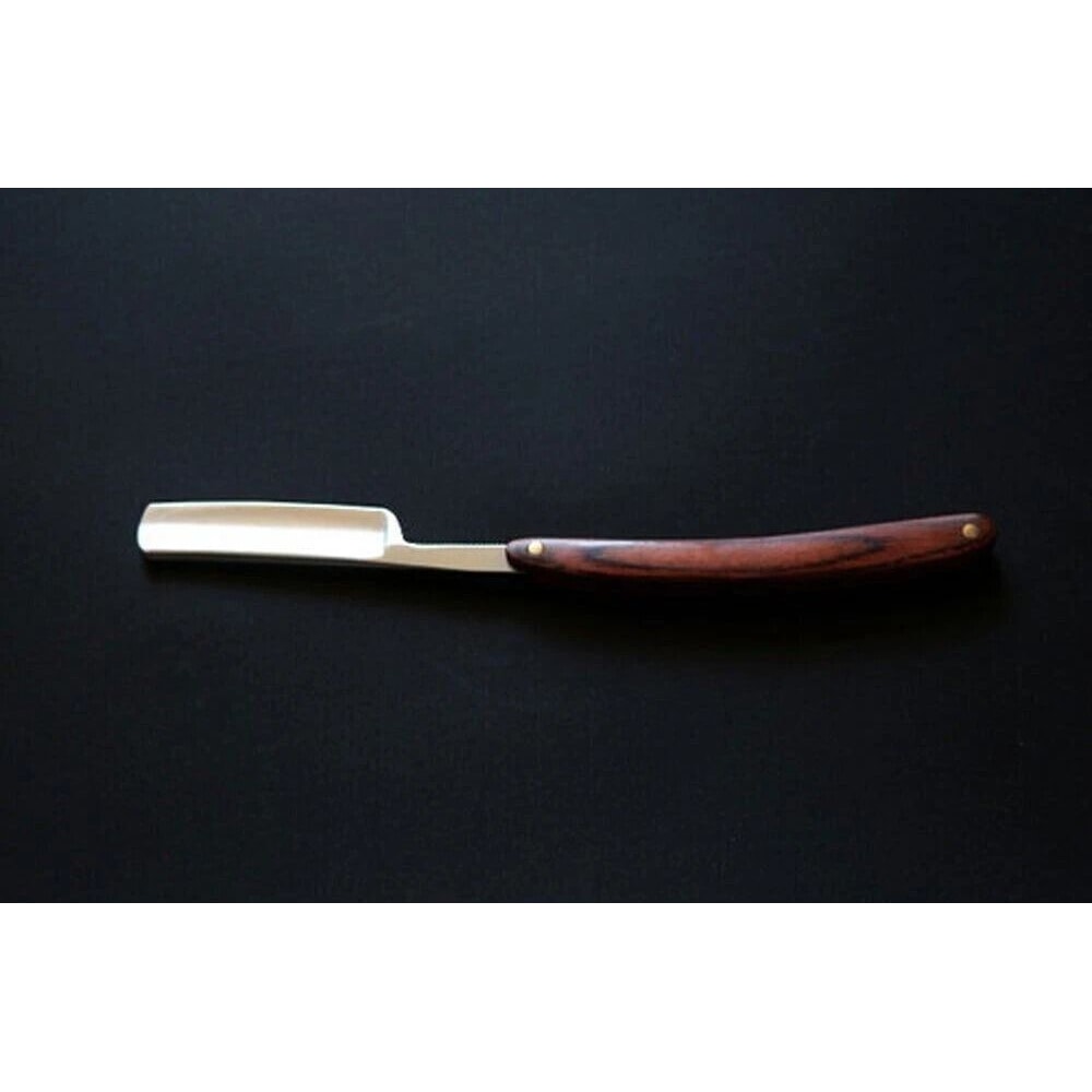 Straight Edge Razor Metal Wood Handle Classic Barber Beard Shaving Tool 2