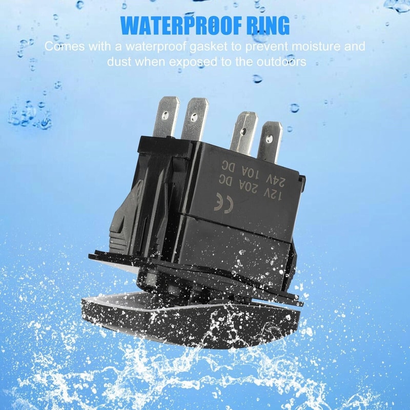 5 Pin Blue Rocker Switch For LED Light Bar Toggle Rear Light For Car ATV UTV 6