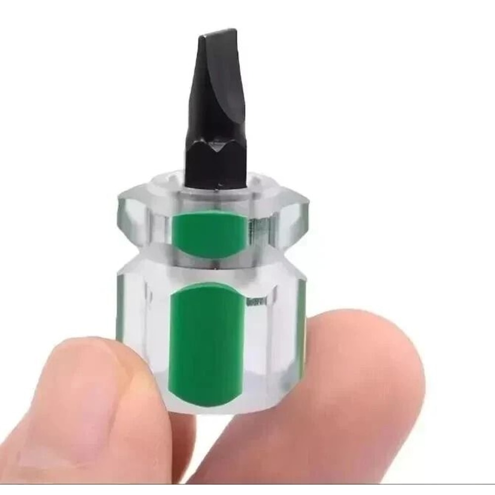 Mini Ultra Short Stubby Screwdriver Set Pieces Phillips And Flat 1