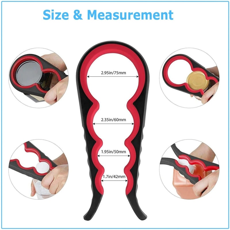 Jar Opener Rubber Quick Lid Bottle Cap Grip Twister Remover 7