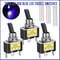 ONOFF Blue LED Waterproof Rocker Toggle Switch For Car Boat 6