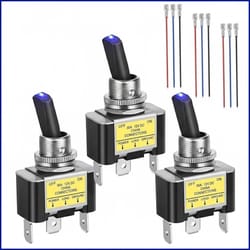 on/off blue led waterproof rocker toggle switch for car boat