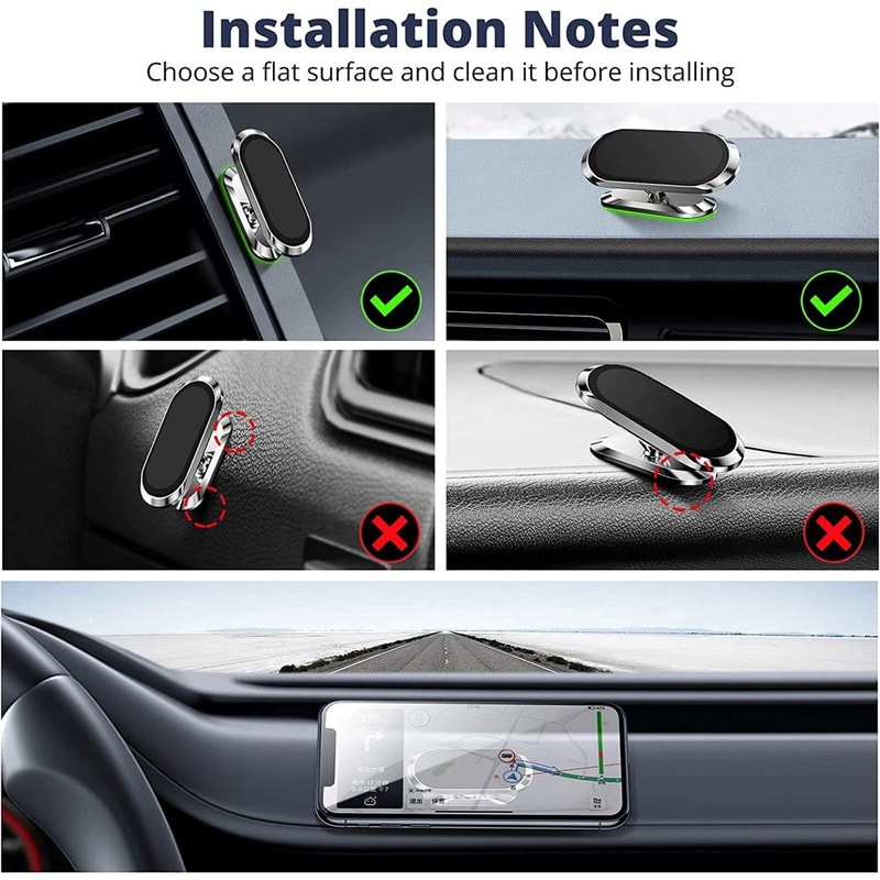 Magnetic Car Dashboard Mount Holder Stand For Galaxy IPhone Phone 2