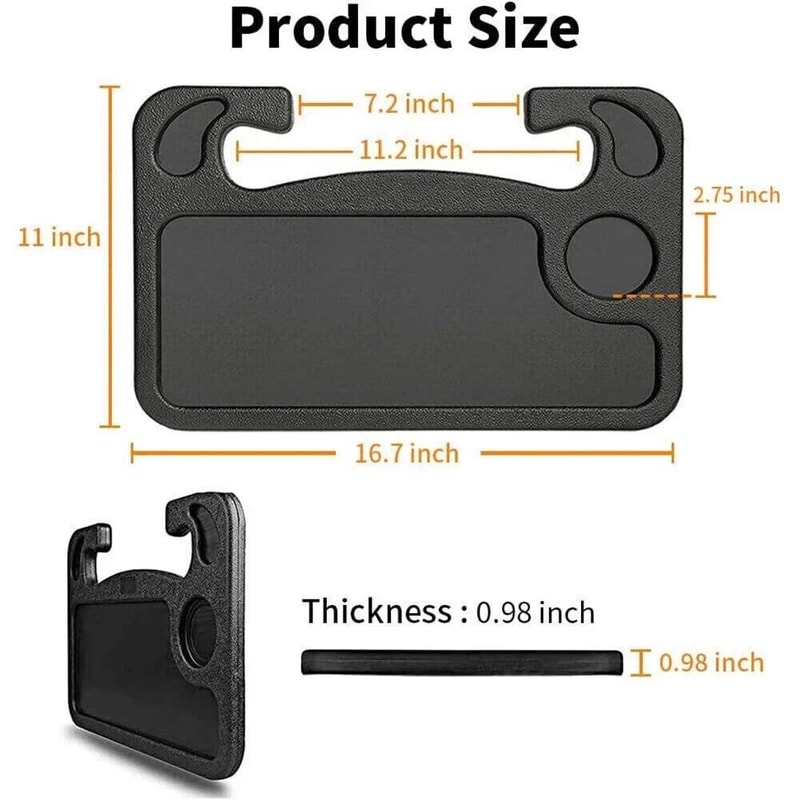 Car Steering Wheel Tray Desk Sided Work Table For Food Drink Laptop 9