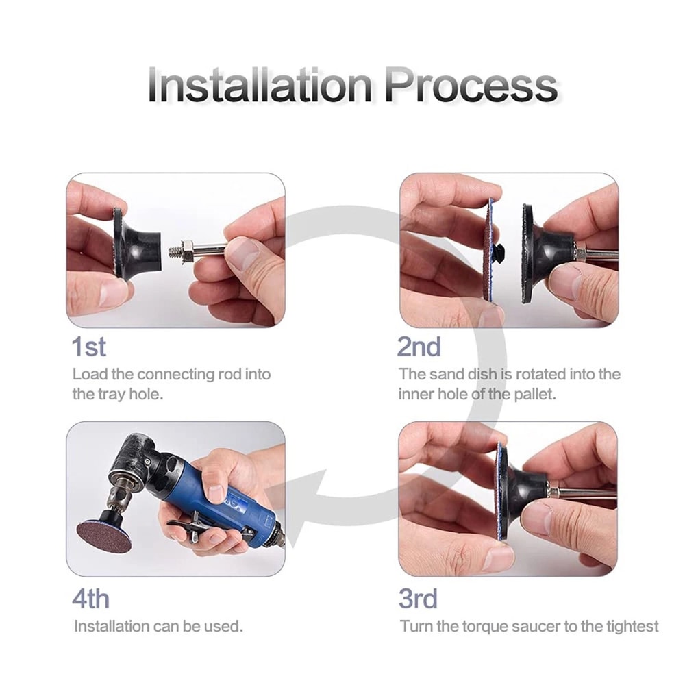 Die Grinder Sanding Disc Pad Holder With Shank Suitable For Roloc 7