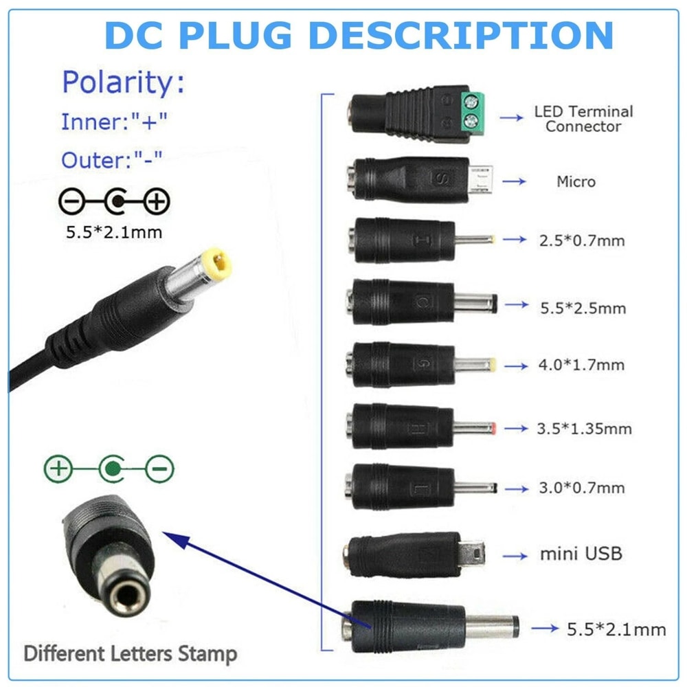 Adjustable Power Supply With LCD Display ACDC Switch Adapter 4