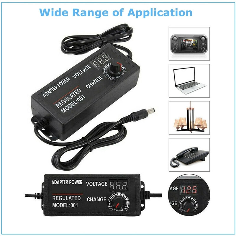 Adjustable Power Supply With LCD Display ACDC Switch Adapter 5