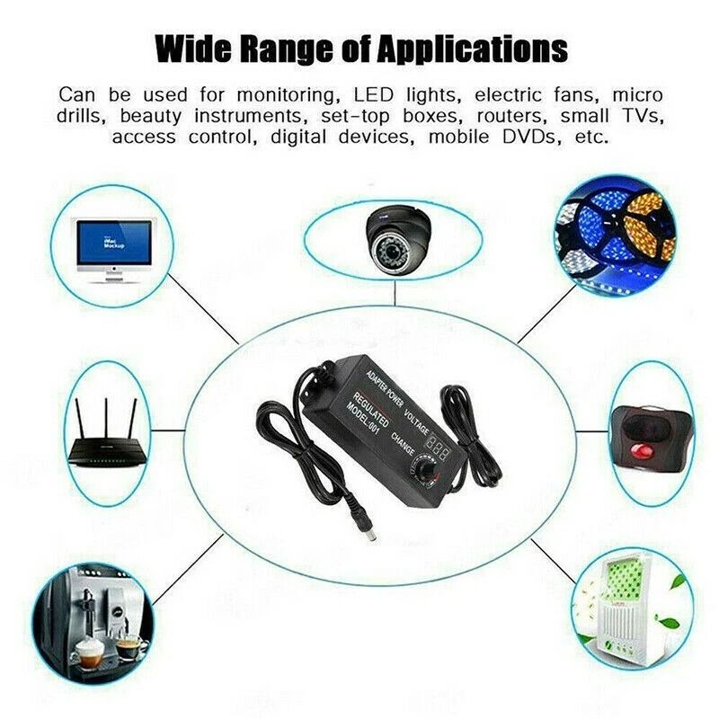 Adjustable Power Supply With LCD Display ACDC Switch Adapter 7