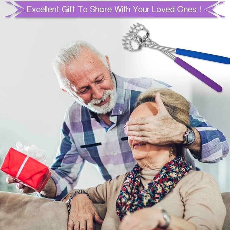 Extendable Bear Claw Telescopic Back Scratcher Metal Massager Gift 2