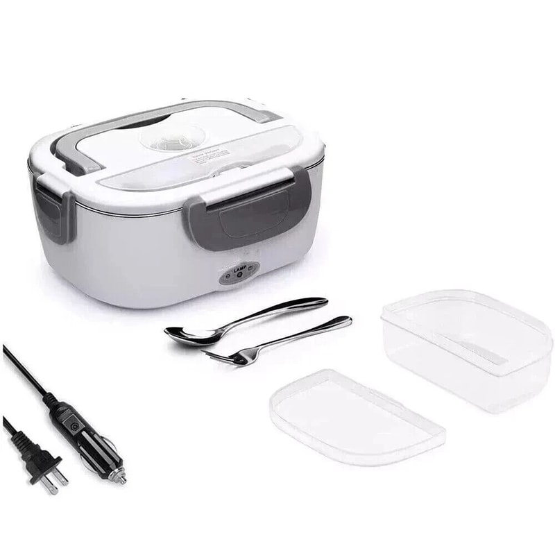 Portable Electric Heating Lunch Box For Car Office Food Warmer Container 10