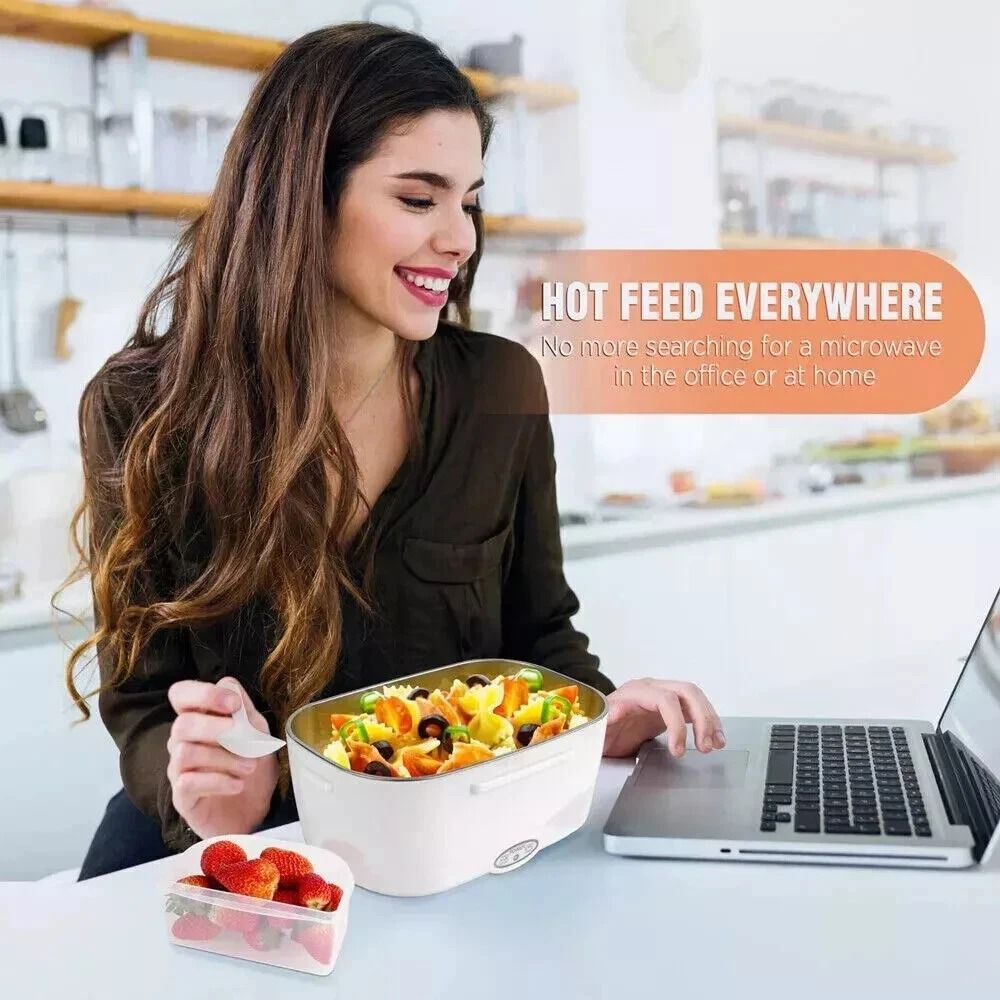 Portable Electric Heating Lunch Box For Car Office Food Warmer Container 6