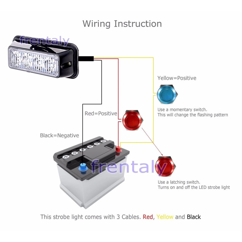 Amber White LED Flash Strobe Light Bar For Car Truck Hazard Emergency Warning 1