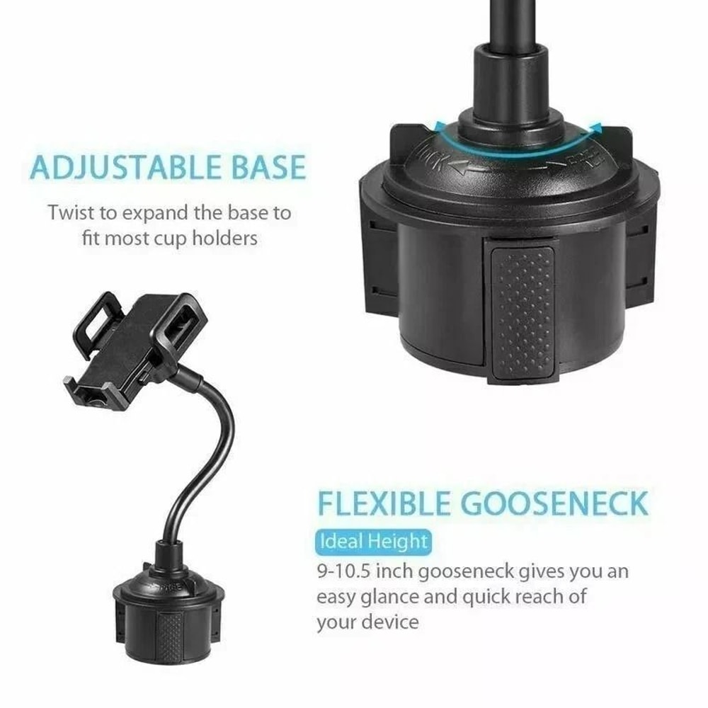 Adjustable Gooseneck Cup Holder New Universal Car Mount Cell Phone Cradle 3