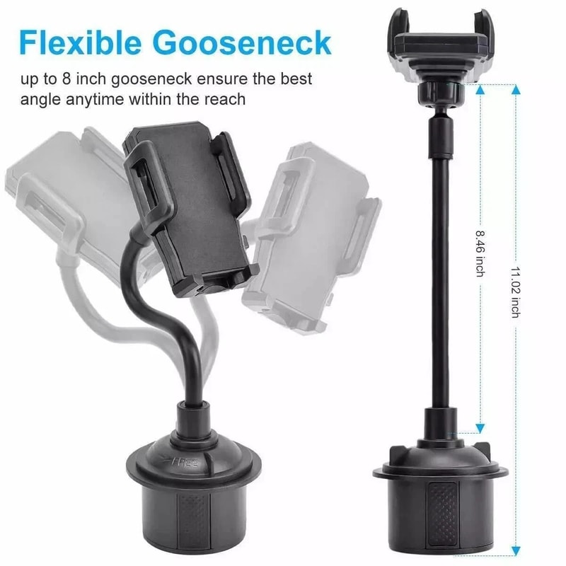 Adjustable Gooseneck Cup Holder New Universal Car Mount Cell Phone Cradle 5