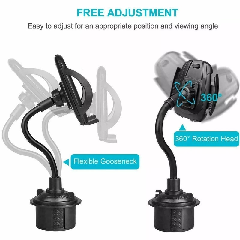 Adjustable Gooseneck Cup Holder New Universal Car Mount Cell Phone Cradle 7