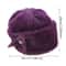 Warm Mink Fur Cap For Women Floral Basin Earflap Fisherman Earwarmer Hat 1