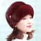 Warm Mink Fur Cap For Women Floral Basin Earflap Fisherman Earwarmer Hat 7