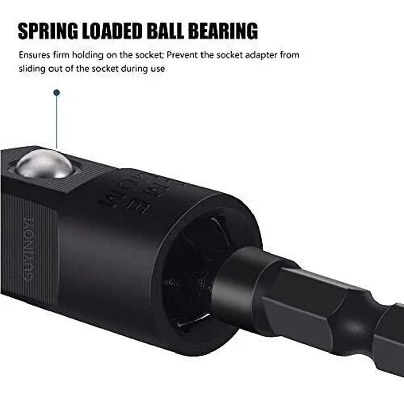 Impact Driver Drill Socket Adapter Set Hex Shank Conversion Tool 3