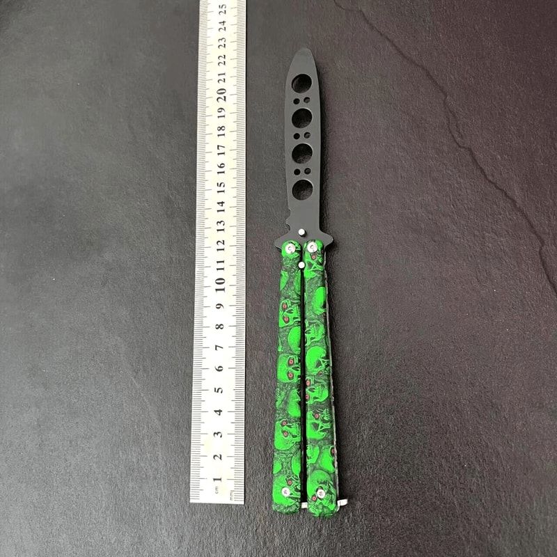 BALISONG METAL BUTTERFLY Trainer Knife High Quality Blade Tool For Practice 9