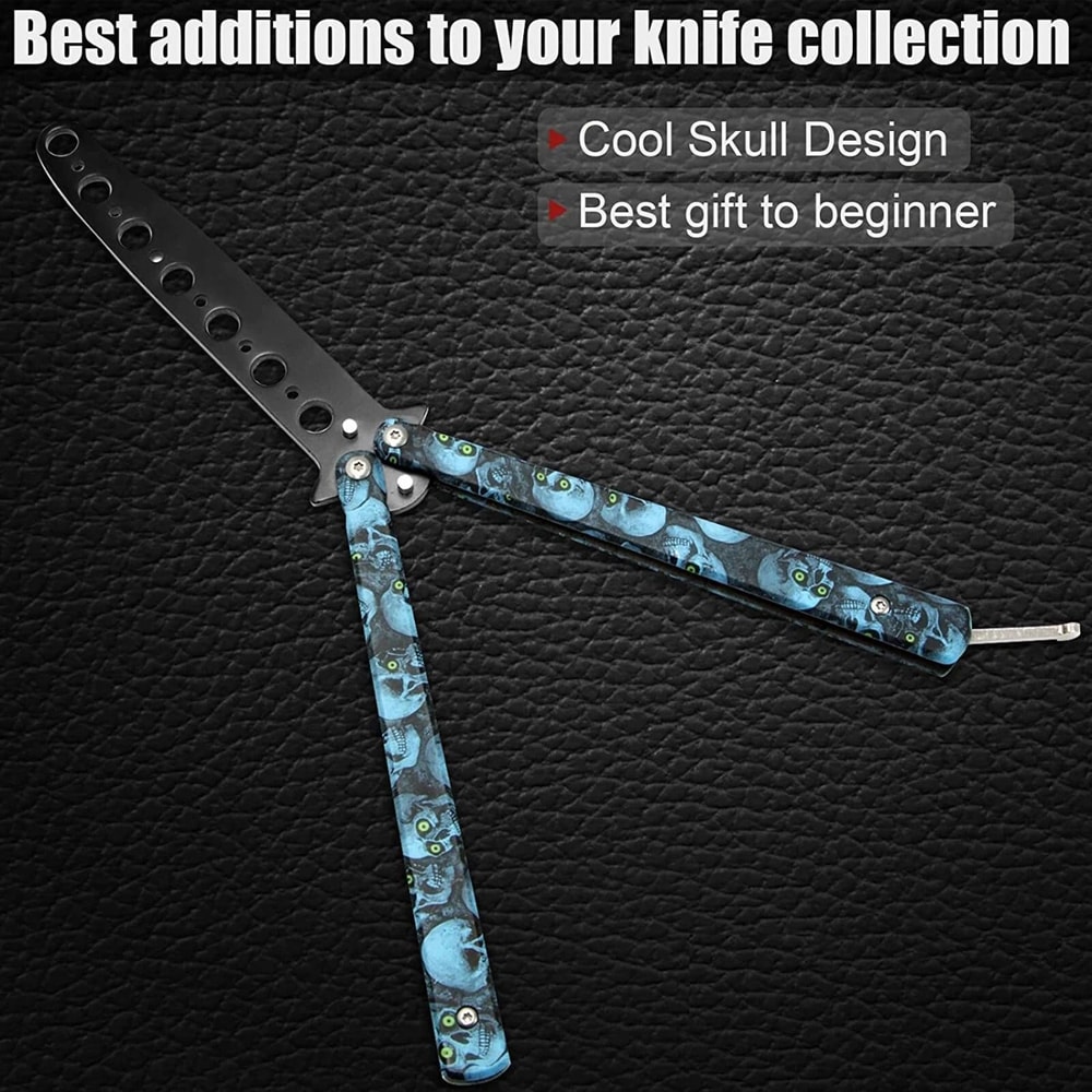 BALISONG METAL BUTTERFLY Trainer Knife High Quality Blade Tool For Practice 6