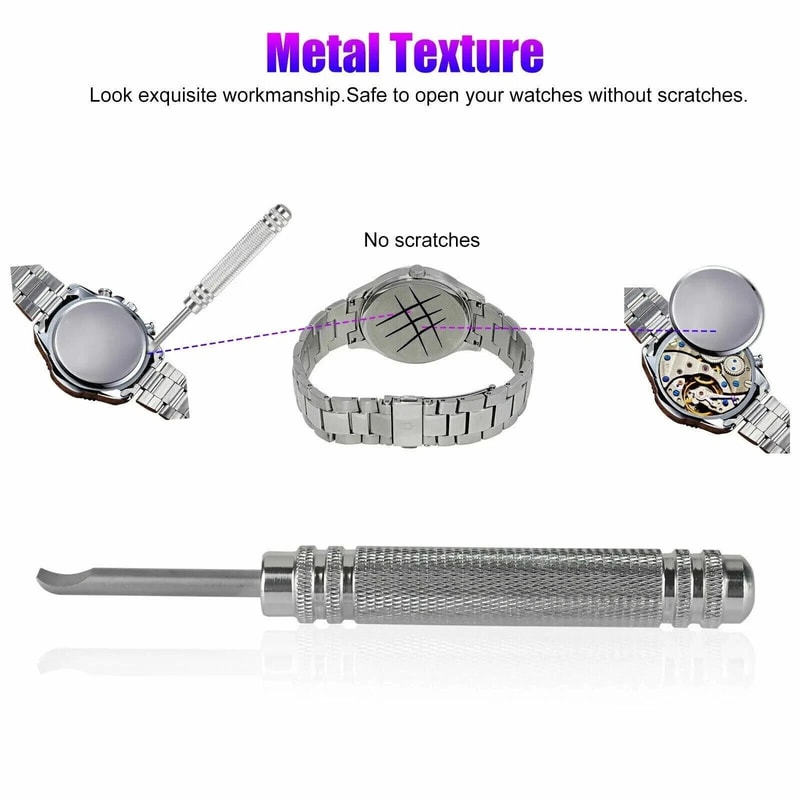 Battery Screw Cover Remover Watch Band Back Case OPENER Fixer Tool Kit 2