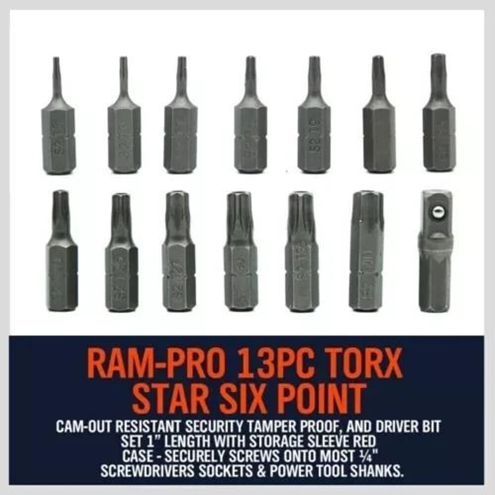 Torx Bit Set Hex Star Spanner Tri Wing Screwdriver Tamper Proof Security 3