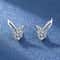 Crystal Angel Wings Women Stud Earrings Elegant Sterling Silver Jewelry 2