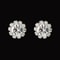 Crystal Bling Sunflower Studs Shining Women Sterling Silver Earrings 1