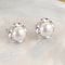 Sterling Silver Earrings For Women Pearls And Rotating Flowers Studs 3