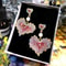 Sterling Silver Crystal Earrings For Women Fashion Colorful Heart Stud Earrings 2