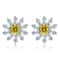 Exquisite Sunflower Earrings Stud Hook Sterling Silver Jewelry For Women 1