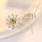Exquisite Sunflower Earrings Stud Hook Sterling Silver Jewelry For Women 2