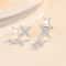 Simple Crystal Bling Stars Earrings For Women Sterling Silver Studs Fashionable And Elegant Jewelry 0