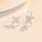 Simple Crystal Bling Stars Earrings For Women Sterling Silver Studs Fashionable And Elegant Jewelry 0