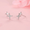 Simple Crystal Bling Stars Earrings For Women Sterling Silver Studs Fashionable And Elegant Jewelry 3