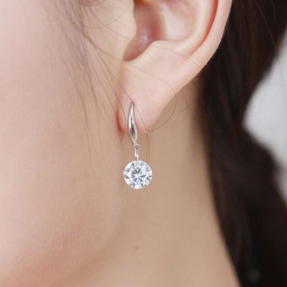 Sterling Silver Earrings For Women Deluxe Crystal Tassel Bling Jewelry 2