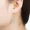 Asymmetric Women Bling Crystal Tassel Earrings Treble Bass Clef Stud Elegant Music Jewelry 2